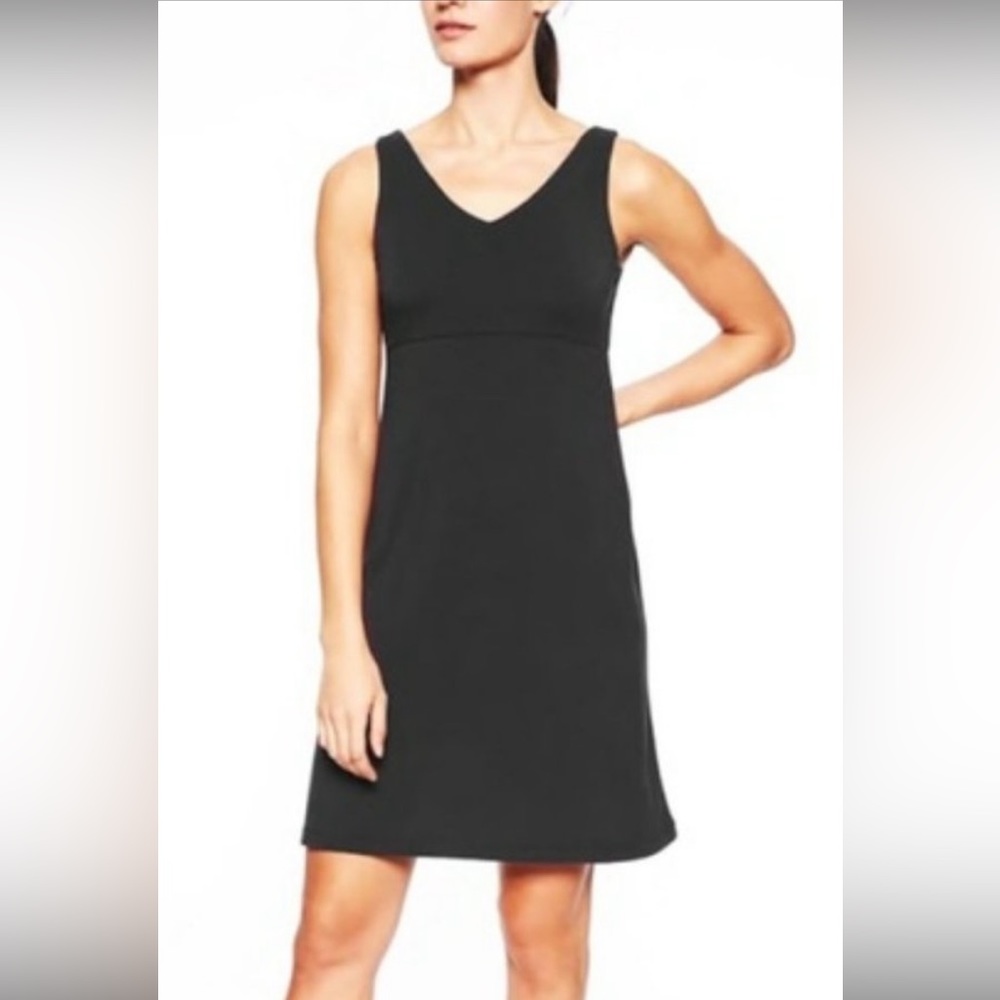 Athleta Santorini V-Neck dress, black, S